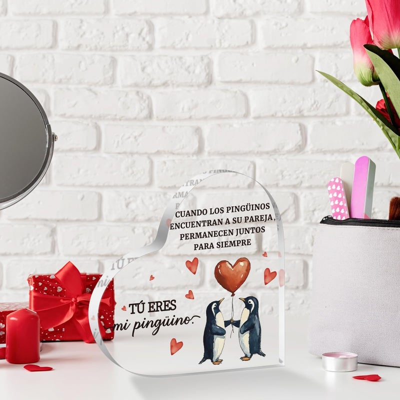 Yopyame Spanish Romantic Acrylic Gifts - Wedding Anniversary I Love You Heart Acrylic Plaque for Men Women Christmas Valentines Day Gifts for Girlfriend Boyfriend Birthday Gift for Couple Wife Husband - Image 5